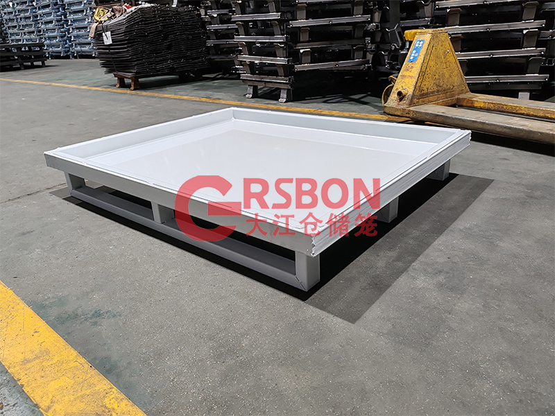 油桶防滲漏鐵托盤-接油盤-大江倉儲籠